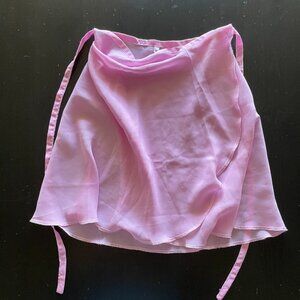 Pink wrap skirt